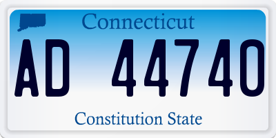 CT license plate AD44740