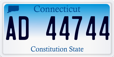 CT license plate AD44744