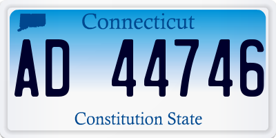 CT license plate AD44746
