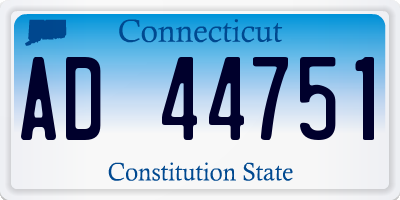 CT license plate AD44751