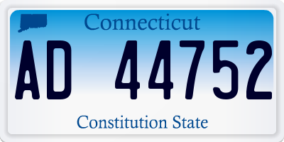 CT license plate AD44752