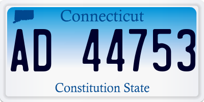 CT license plate AD44753