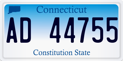 CT license plate AD44755