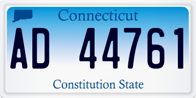 CT license plate AD44761