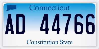 CT license plate AD44766