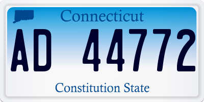 CT license plate AD44772