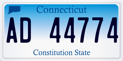 CT license plate AD44774