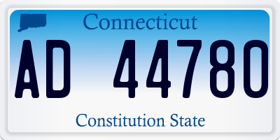 CT license plate AD44780