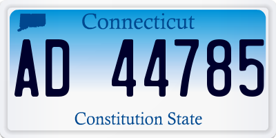 CT license plate AD44785