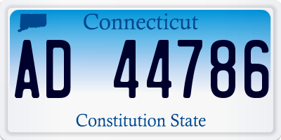 CT license plate AD44786