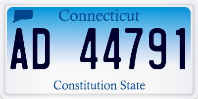 CT license plate AD44791