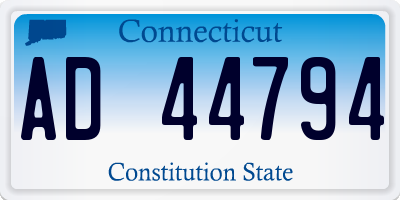 CT license plate AD44794