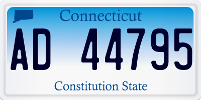 CT license plate AD44795