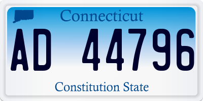 CT license plate AD44796