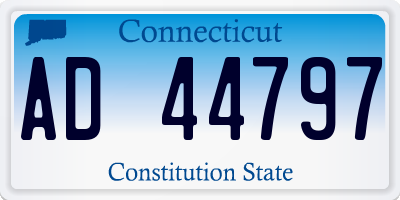 CT license plate AD44797