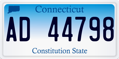 CT license plate AD44798