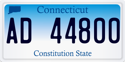CT license plate AD44800
