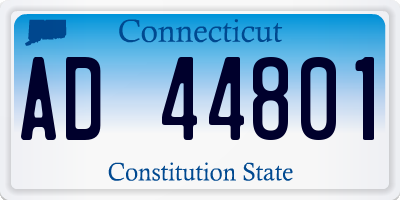 CT license plate AD44801