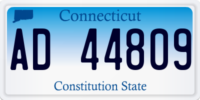 CT license plate AD44809