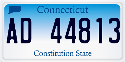 CT license plate AD44813
