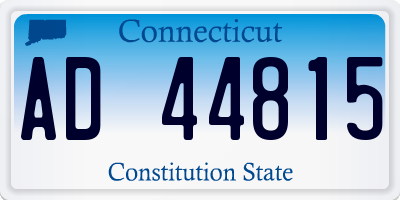 CT license plate AD44815