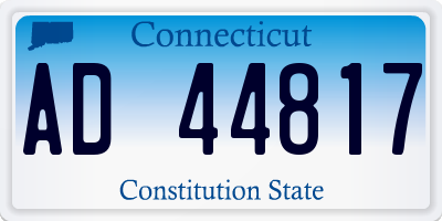 CT license plate AD44817