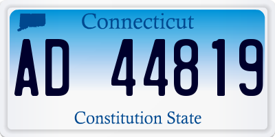 CT license plate AD44819