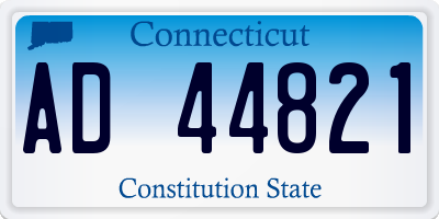 CT license plate AD44821