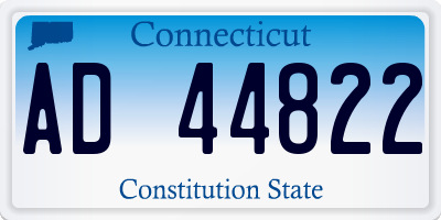 CT license plate AD44822