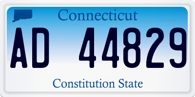 CT license plate AD44829