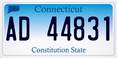 CT license plate AD44831