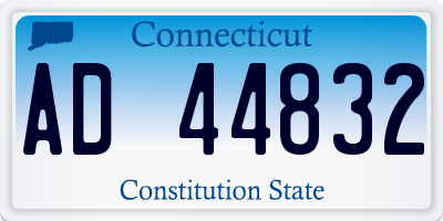 CT license plate AD44832