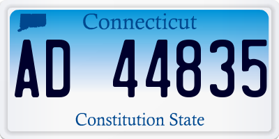 CT license plate AD44835