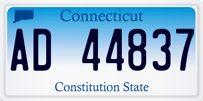 CT license plate AD44837