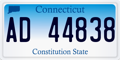 CT license plate AD44838