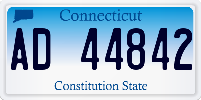 CT license plate AD44842