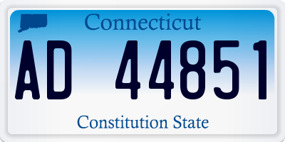 CT license plate AD44851