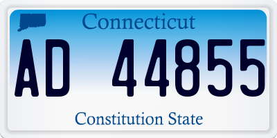 CT license plate AD44855
