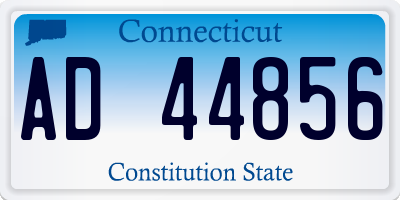 CT license plate AD44856