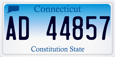 CT license plate AD44857