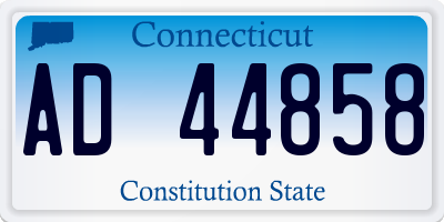 CT license plate AD44858
