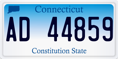 CT license plate AD44859