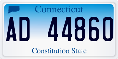 CT license plate AD44860