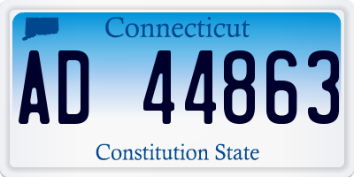 CT license plate AD44863