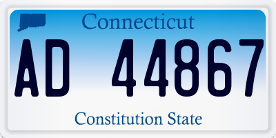 CT license plate AD44867