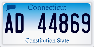 CT license plate AD44869