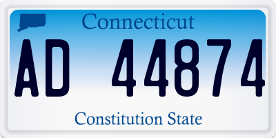 CT license plate AD44874