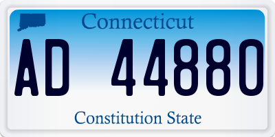 CT license plate AD44880