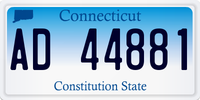 CT license plate AD44881