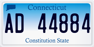 CT license plate AD44884